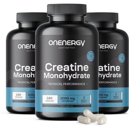 OnEnergy 3x Kreatin Monohydrat 3000 mg, zusammen 720 Kapseln