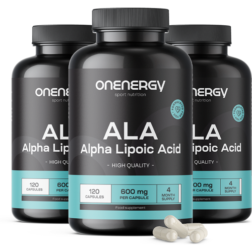 OnEnergy 3x ALA - Alpha-Liponsäure 600 mg, zusammen 360 Kapseln