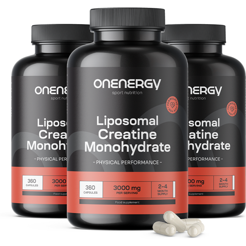 OnEnergy 3x Liposomales Kreatin-Monohydrat 3000 mg, zusammen 1080 Kapseln