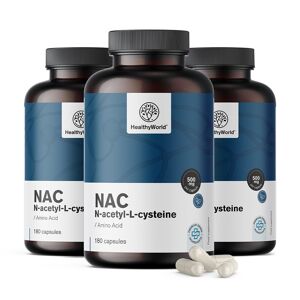 HealthyWorld® 3x NAC 500 mg, zusammen 540 Kapseln