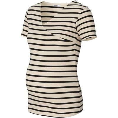 Noppies Umstands- und Still-T-Shirt Sanson Rippqualität Ringel natur schwarz S Noppies Umstands- und Still-T-Shirt Sanson Rippqualität Ringel natur schwarz S