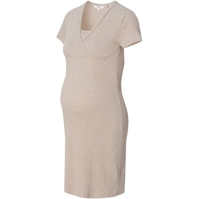 Noppies Umstands- und Still-Nachthemd Rippqualität Tami beige XL Noppies Umstands- und Still-Nachthemd Rippqualität Tami beige XL