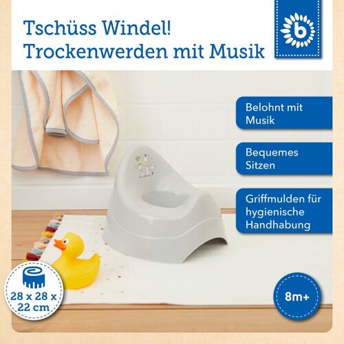 Bieco Töpfchen mit Musik grau grau