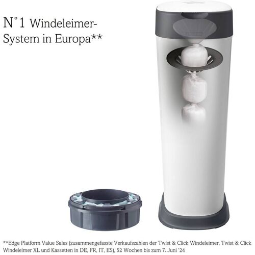 Tommee Tippee Twist & Click Windeleimer Twist & Click XL weiss