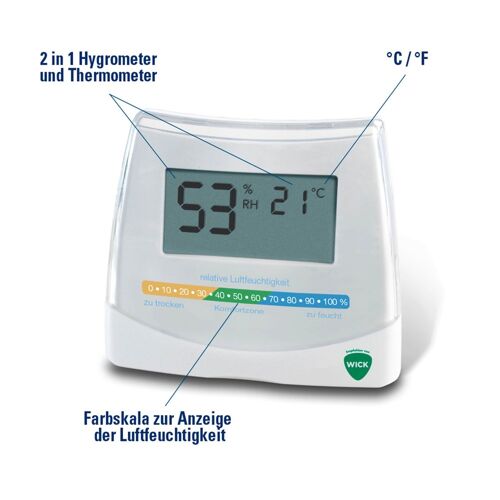 Wick 2-in-1 Hygrometer und Thermometer weiss