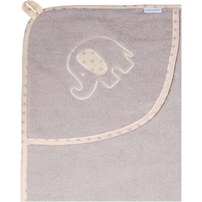Baby-Walz Basics Kapuzenbadetuch 80x80 cm grau grau Baby-Walz Basics Kapuzenbadetuch 80x80 cm grau grau