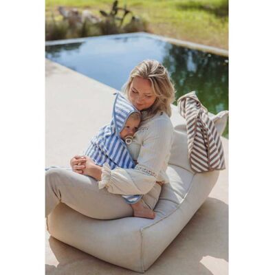 Meyco Baby Kapuzenbadetuch 75x75cm blau blau Meyco Baby Kapuzenbadetuch 75x75cm blau blau