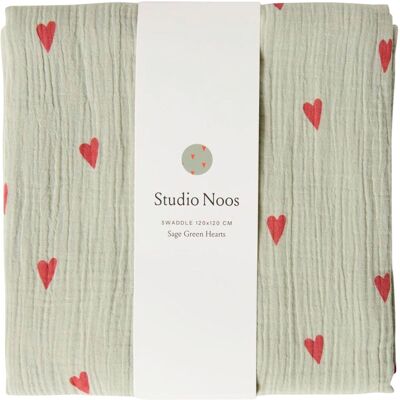 Studio Noos Musselintuch 120x120cm gruen Studio Noos Musselintuch 120x120cm gruen