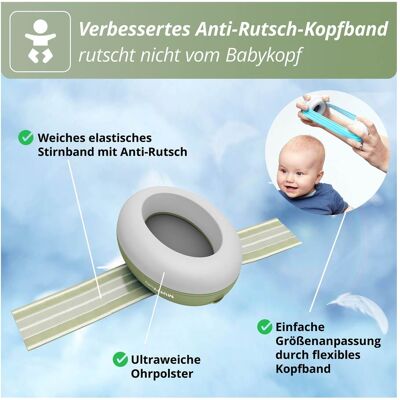 Alpine Muffy Baby Gehörschutz gruen Alpine Muffy Baby Gehörschutz gruen