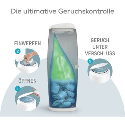 Angelcare Starter-Set Windeleimer Classic XL + 6er-Pack Nachfüllkassetten weiss Angelcare Starter-Set Windeleimer Classic XL + 6er-Pack Nachfüllkassetten weiss