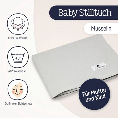 Julius Zöllner Stilltuch Musselin grau Julius Zöllner Stilltuch Musselin grau