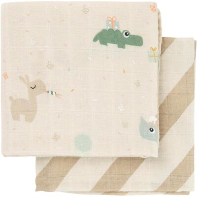Done By Deer 2er-Pack Mullwindeln 65x65 cm natur Done By Deer 2er-Pack Mullwindeln 65x65 cm natur
