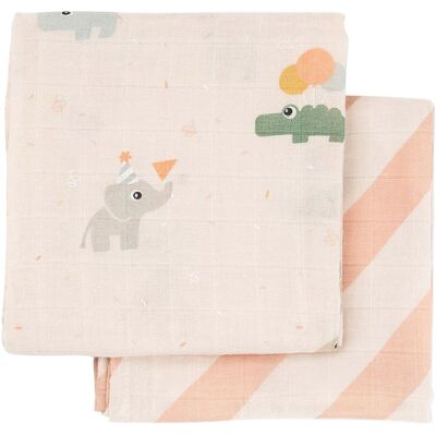 Done By Deer 2er-Pack Mullwindeln 65x65 cm rosa Done By Deer 2er-Pack Mullwindeln 65x65 cm rosa