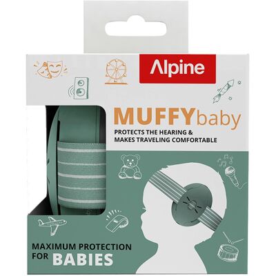 Alpine Muffy Baby Gehörschutz gruen Alpine Muffy Baby Gehörschutz gruen