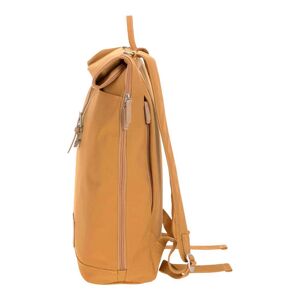 Lässig Wickelrucksack Rolltop aus recyceltem Polyester gelb