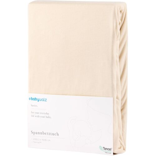Baby-Walz Basics Spannbetttuch TENCEL™ 90x200 cm beige