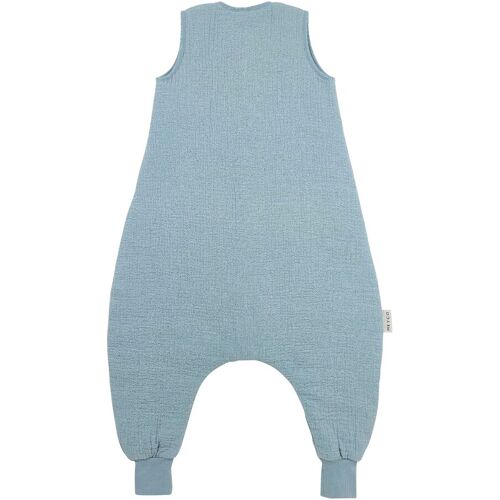 Meyco Baby Ganzjahres-Sleepoverall Musselin pre-washed 2.0 TOG blau 80