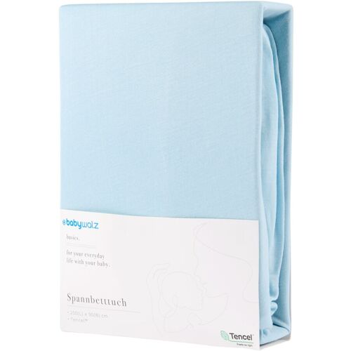 Baby-Walz Basics Spannbetttuch TENCEL™ 90x200 cm hellblau