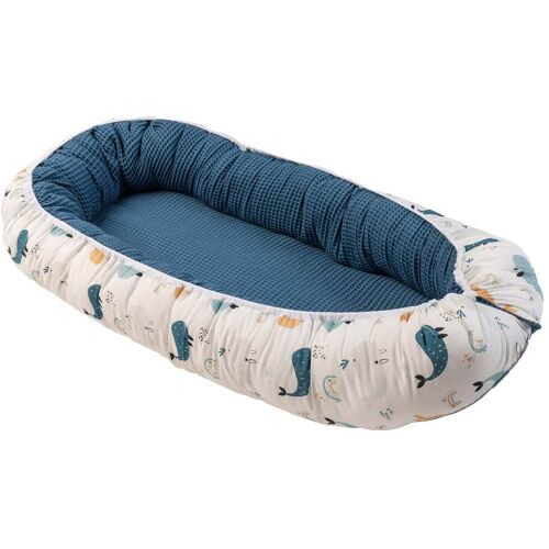 Ullenboom Kuschelnest Waffelpiqué 55x95 cm blau