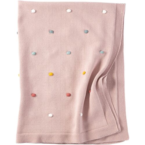 Bornino Home Babydecken-Set mit Greifling Elefant 80x100 cm rosa