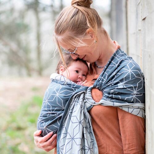 Hoppediz® Babytragetuch Ring-Sling kbA blau