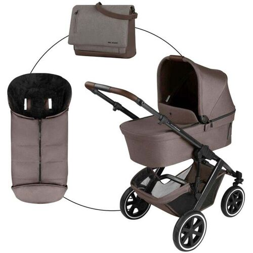 Abc Design Kombikinderwagen Salsa 5 Air inkl. Wickeltasche und Fußsack braun braun