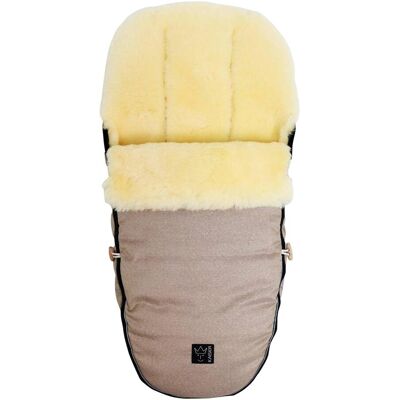 Kaiser Lammfell-Fußsack Love the Nature - Sand Melange - Für Kinderwagen, Buggy & Fahrradanhänger Kaiser Lammfell-Fußsack Love the Nature - Sand Melange - Für Kinderwagen, Buggy & Fahrradanhänger