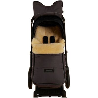 Christ Arosa Lammfell Fußsack für Kinder - Schwarz, 91cm Christ Arosa Lammfell Fußsack für Kinder - Schwarz, 91cm