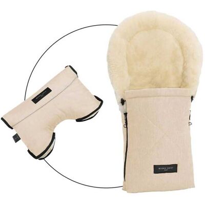 Werner Christ Baby Winterfußsack Oslo Bundle inkl. Handwärmer Moffy beige beige Werner Christ Baby Winterfußsack Oslo Bundle inkl. Handwärmer Moffy beige beige