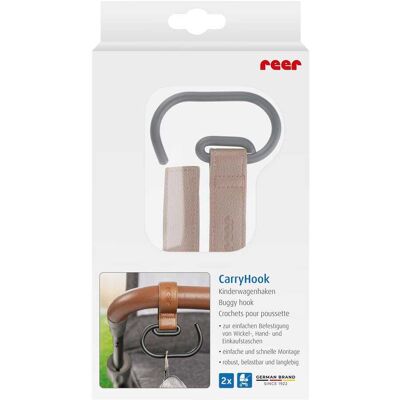 Reer 2er-Pack Clip&Go Befestigungshaken braun Reer 2er-Pack Clip&Go Befestigungshaken braun