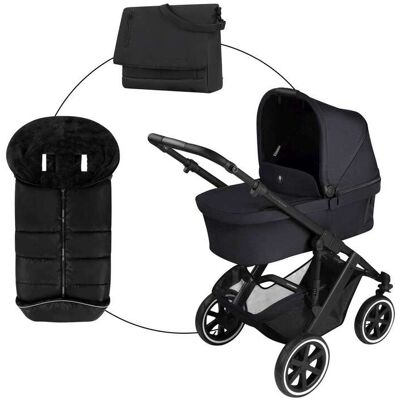Abc Design Kombikinderwagen Salsa 5 Air inkl. Wickeltasche und Fußsack schwarz schwarz Abc Design Kombikinderwagen Salsa 5 Air inkl. Wickeltasche und Fußsack schwarz schwarz
