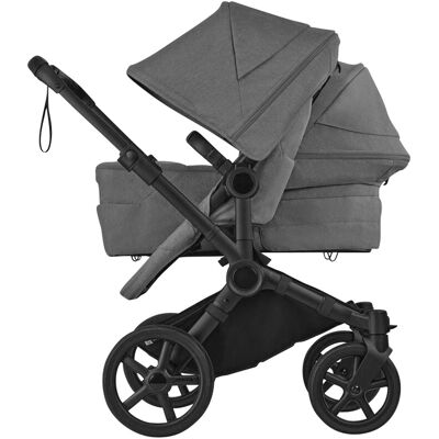 Bugaboo Donkey 6 Kinderwagen Geschwisterwagen Double grau grau Bugaboo Donkey 6 Kinderwagen Geschwisterwagen Double grau grau