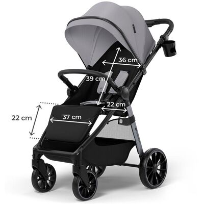 Kinderkraft Kinderwagen Sportwagen GRANDE 2 grau grau Kinderkraft Kinderwagen Sportwagen GRANDE 2 grau grau