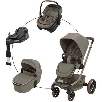 Maxi-Cosi Kombikinderwagen Fame Travel-Set inkl. Babyschale Coral Slide Pro und Isofix-Basis Familiyfix Slide Pro Maxi-Cosi Kombikinderwagen Fame Travel-Set inkl. Babyschale Coral Slide Pro und Isofix-Basis Familiyfix Slide Pro