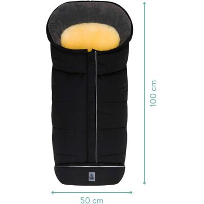 Babycab Lammfell-Fußsack Inari für Kinderwagen, Buggy schwarz schwarz Babycab Lammfell-Fußsack Inari für Kinderwagen, Buggy schwarz schwarz