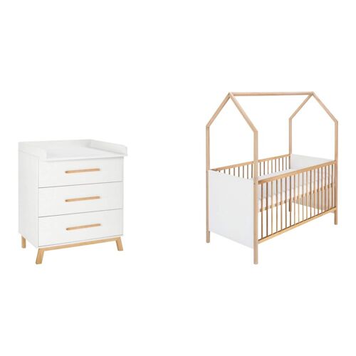 Schardt 2-tlg. Babyzimmer Venice mit Babybett Haus weiss