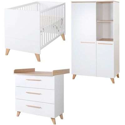 Roba 3-tlg. Babyzimmer Leon weiss Roba 3-tlg. Babyzimmer Leon weiss