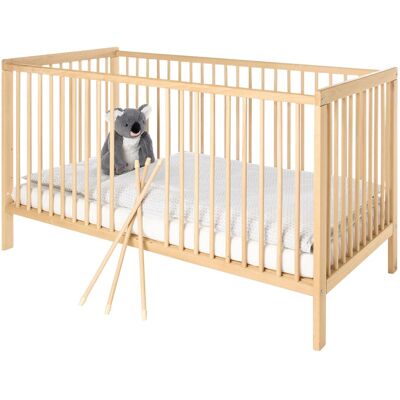 Pinolino Hanna Babybett - Höhenverstellbar, Natur Buchenholz Pinolino Hanna Babybett - Höhenverstellbar, Natur Buchenholz
