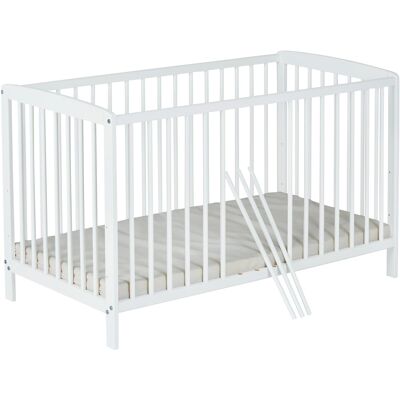 Schardt Kinderbett Felix - Kiefer massiv, 60 x 120 cm - Weiß Schardt Kinderbett Felix - Kiefer massiv, 60 x 120 cm - Weiß