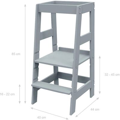 Pinolino Fino Lernturm - Höhenverstellbare Buchenleiterhocker Pinolino Fino Lernturm - Höhenverstellbare Buchenleiterhocker