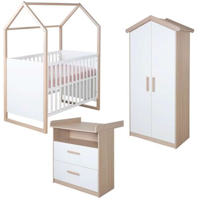 Roba 3-tlg. Babyzimmer Cabane weiss natur Roba 3-tlg. Babyzimmer Cabane weiss natur