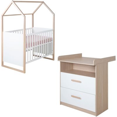 Roba 2-tlg. Babyzimmer Cabane weiss natur Roba 2-tlg. Babyzimmer Cabane weiss natur