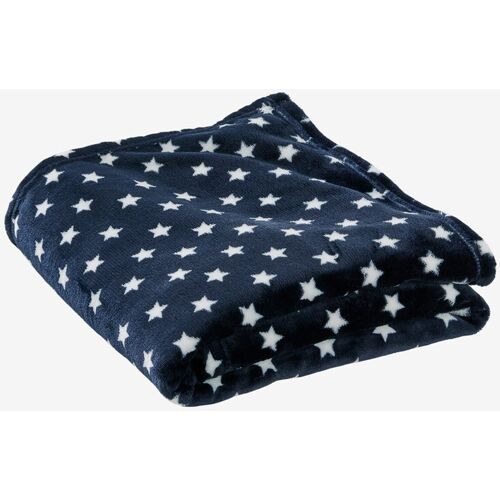 Vertbaudet Kinder Kuscheldecke, Mikrofaser Oeko-Tex blau