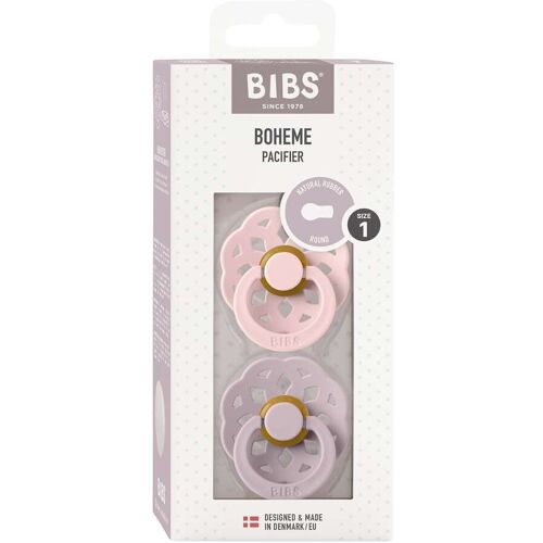 Bibs 2er-Pack Boheme Schnuller Latex, 0-6M rosa lila