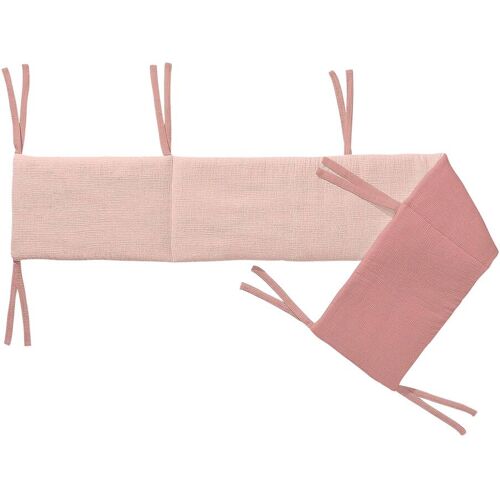 Bornino Home Wende-Nestchen für Beistellbett Musselin 26x166 cm rosa