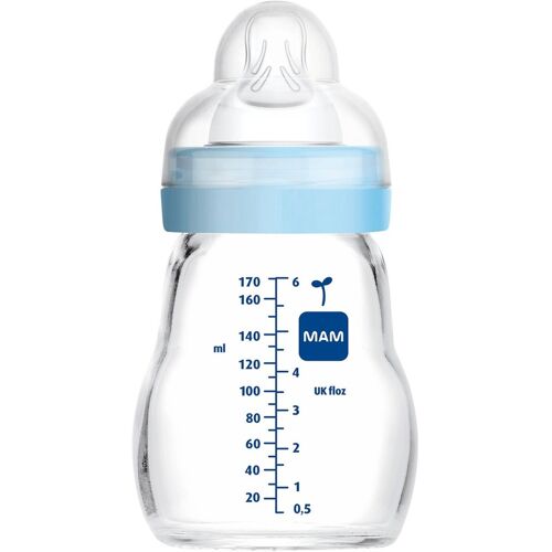 Mam Babyflasche Feel Good, Glas, 170 ml, ab 0M blau