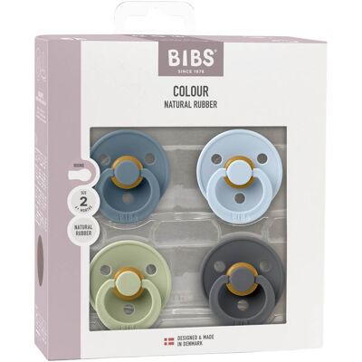 Bibs 4er-Pack Colour Schnuller Latex, ab 6M mehrfarbig Bibs 4er-Pack Colour Schnuller Latex, ab 6M mehrfarbig