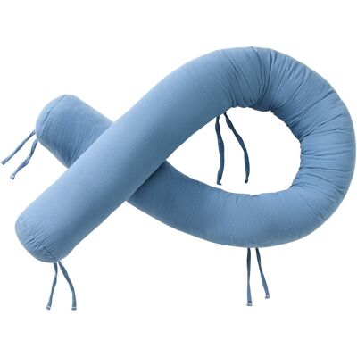 Bornino Home Nestchenschlange Musselin 14x180 cm blau Bornino Home Nestchenschlange Musselin 14x180 cm blau