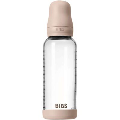 BIBS Baby Gläserflasche Naturgummi Medium Flow Blush - Babyflasche BIBS Baby Gläserflasche Naturgummi Medium Flow Blush - Babyflasche