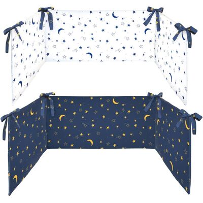 Bornino Home Nestchen Mond und Sterne 34x180 cm weiss Bornino Home Nestchen Mond und Sterne 34x180 cm weiss